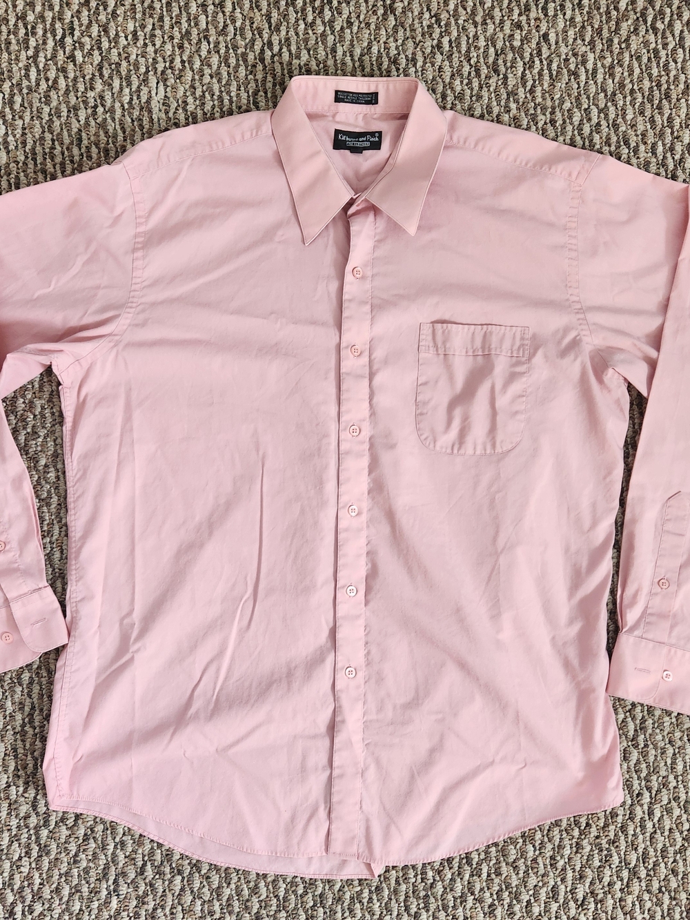 Kilbourne And Finch Soft Pink Long-Sleeve Button-Down Shirt
